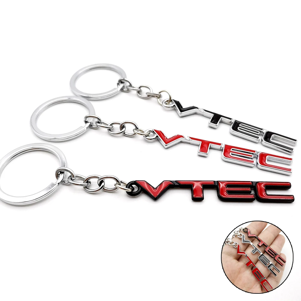 JDM VTEC Car Keyring JDM Metal Car Model keychain Exquisite Gift Metal Key Ring Car Refitting Metal Pendant Creative Keychain