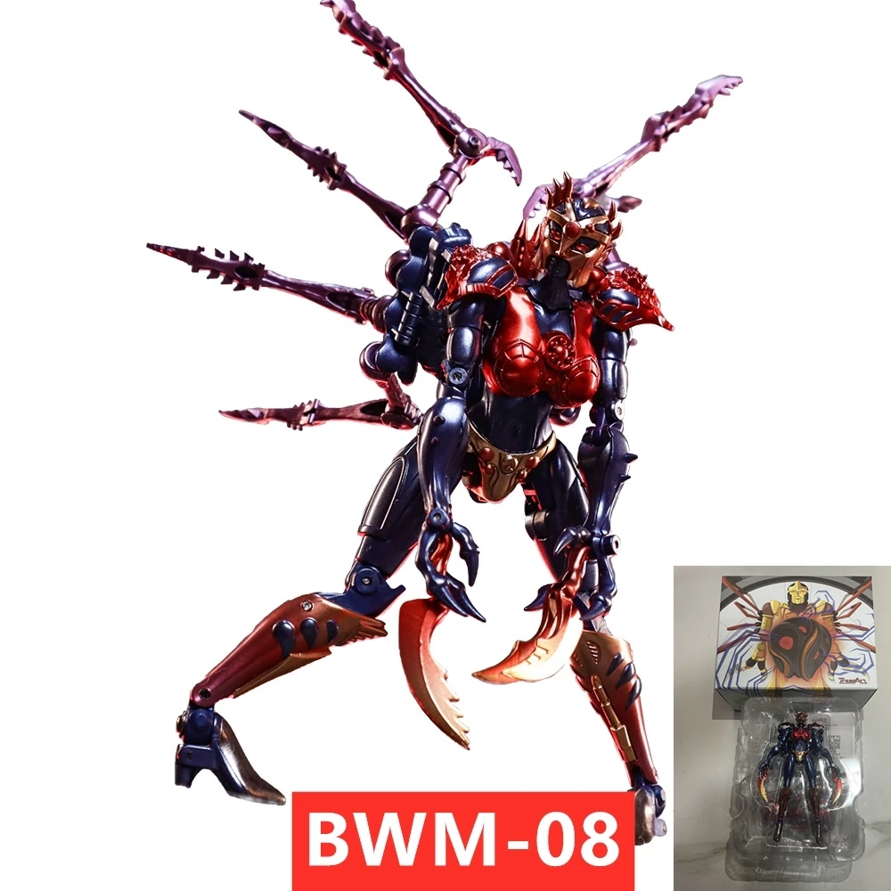 New   TA TransArt Toys BWM-08 BWM08 METAL Blackarachnid Beast Wars BW Two Forms Spider Figure in stock