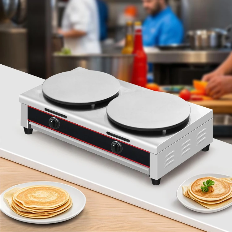 Commercial Cast Iron Gas Crepe Maker Chapati Making Machine Pancake Crepe Maker