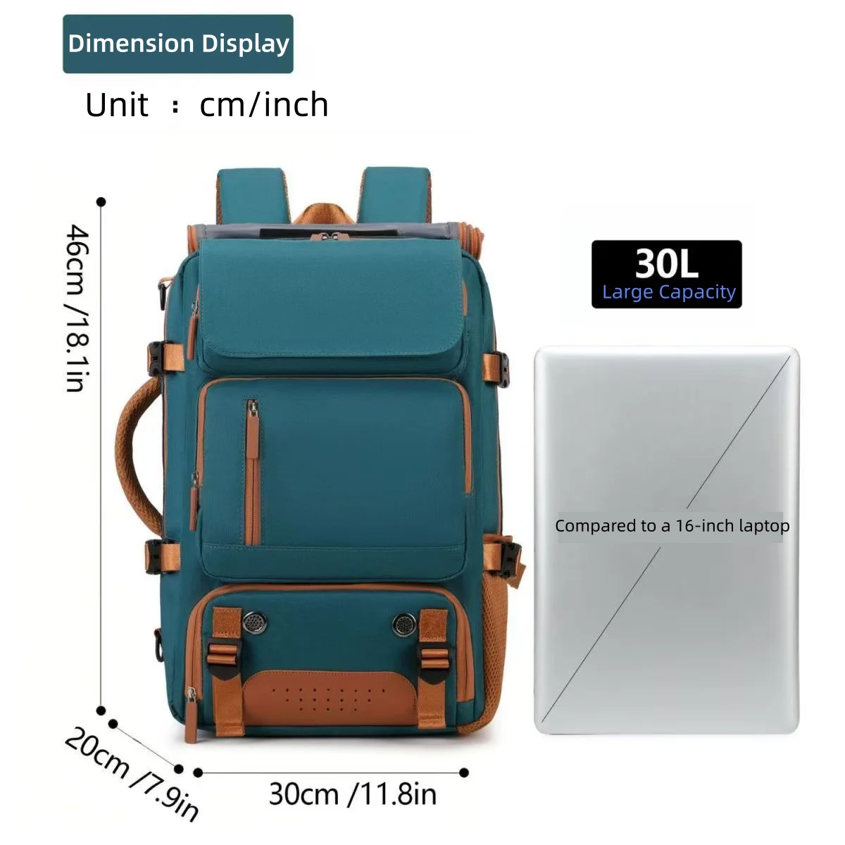 Fashion Color-Block  Large-Capacity Travel Backpack Three-In-One  Luggage Bag Unisex Laptop  Bag Outdoor Hiking Handbag