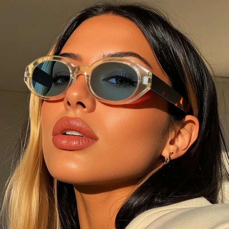 Ovale Vintage-Sonnenbrille für Damen Hochwertige Brillen Damen Mode-Klassiker Luxus