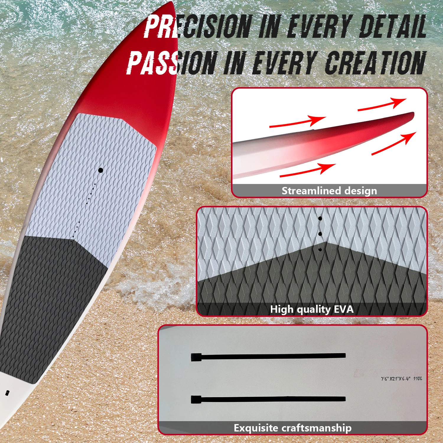 100-120L Customized Carbon kite surf Hydrofoil Surfing kitesurf Wingfoil Waterplay downwind sup Efoil Surfboard for Foil Board
