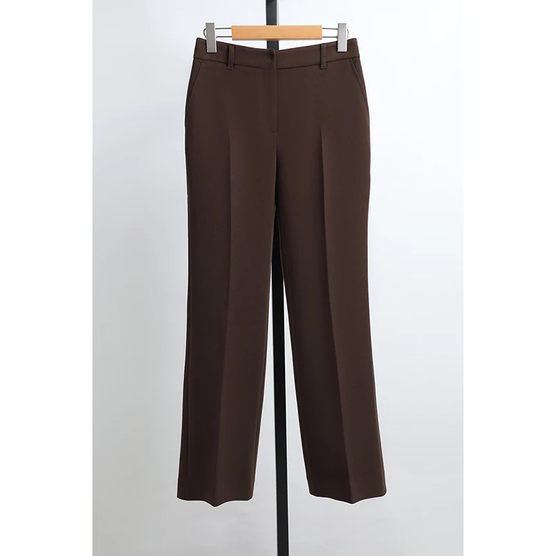 

Прямые брюки с высокой талией для женщин, осень-зима, новые универсальные утягивающие длинные брюки для похудения, поездки на работу