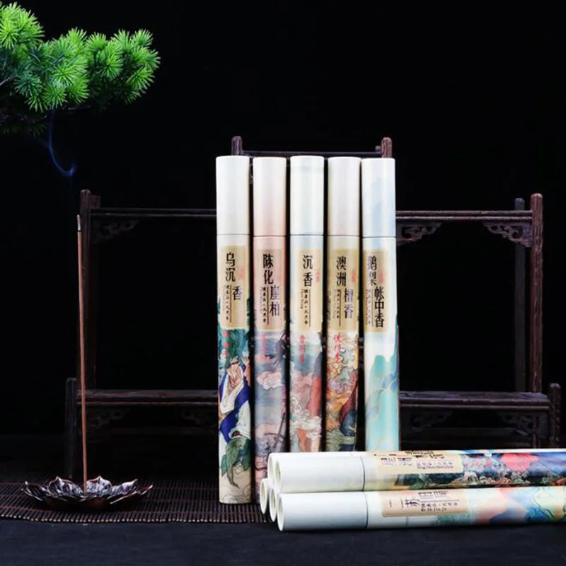 Natural Sandalwood Goose Pear Wormwood Fragrance Incense Arborvitae Stick Incense Aroma Sticks for Indoor Household Use