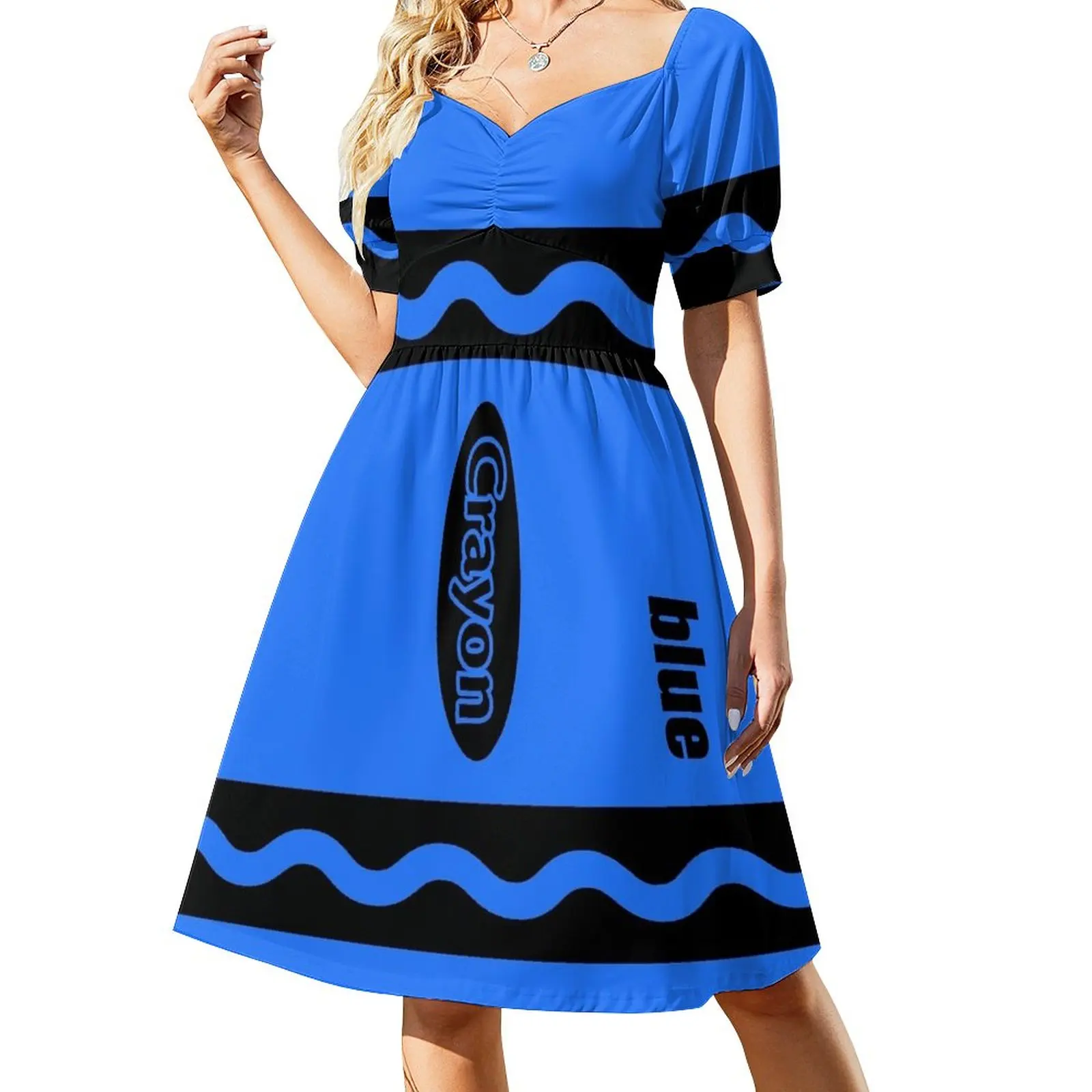 

Blue Crayon Box Halloween Party Group Costume Dress Summer dresses for women Clothing female