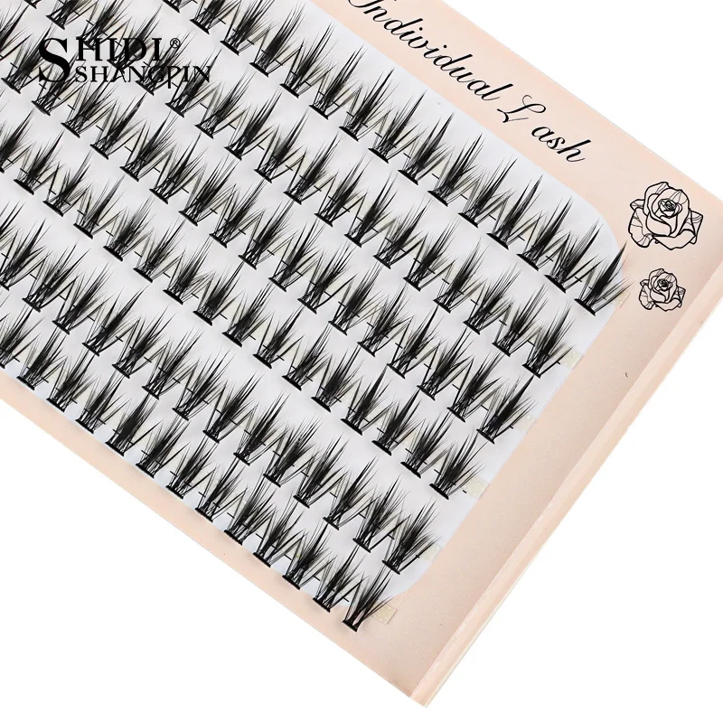 1 Box Wimpernverlängerungs-Bundles, vorgefertigte C-Curl-Wimpern, natürliche Cluster-Wimpern, Einzelwimpern, Make-up-Tool, Faux Cils XMX – Detail 16