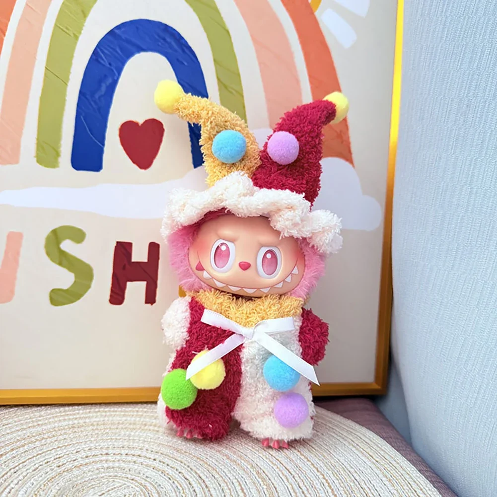 Clown Set Trendy Outfit for 15/17cm Ropa Labubu High Energy Series Ahead Mini Doll Clothes V2/V3 Fashion Style