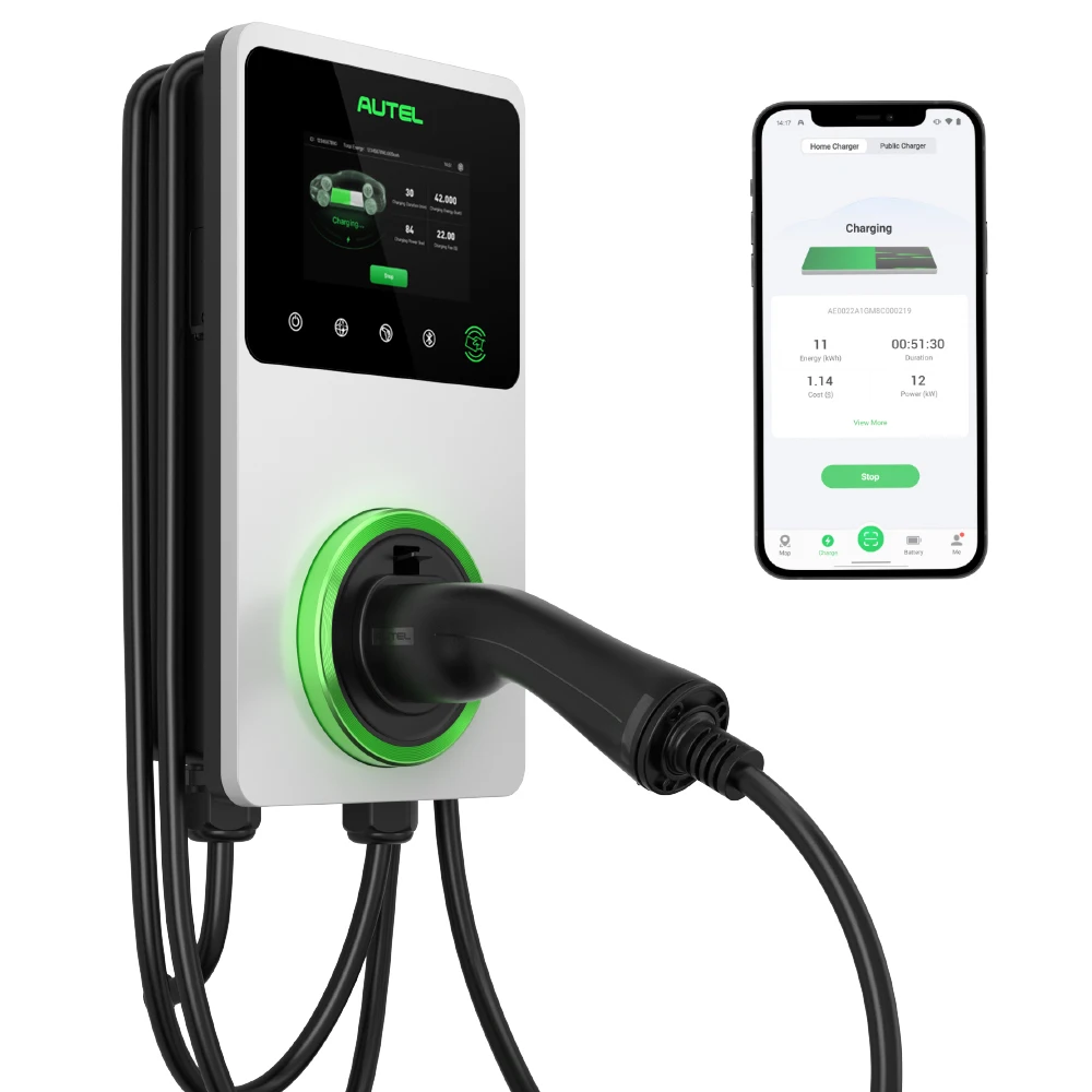 

Autel 22 кВт 380 В 3-фазная зарядная станция переменного тока Type2 EV с экраном 4G + Ethernet OCPP 1,6 Коммерческий EVSE