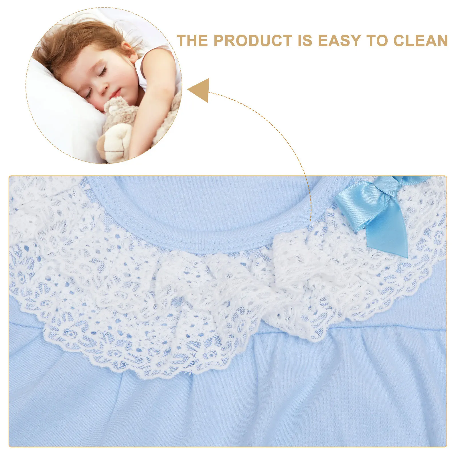 

1Pcs Cotton Kids Nightdress Comfortable Long Sleeve Soft Nightgown Easy Clean Children Sleeping Clothes Kids Nightdress