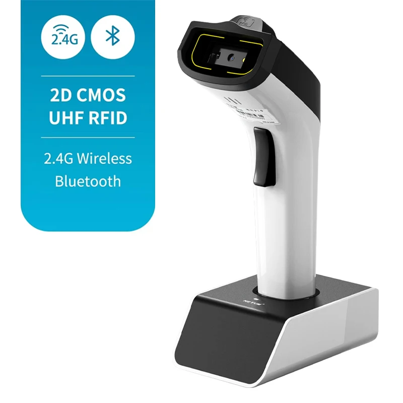Wireless Handheld Rfid Uhf Tags Reader Uhf Rfid Barcode Scanner Reader Long Range Portable Rfid Handheld Reader