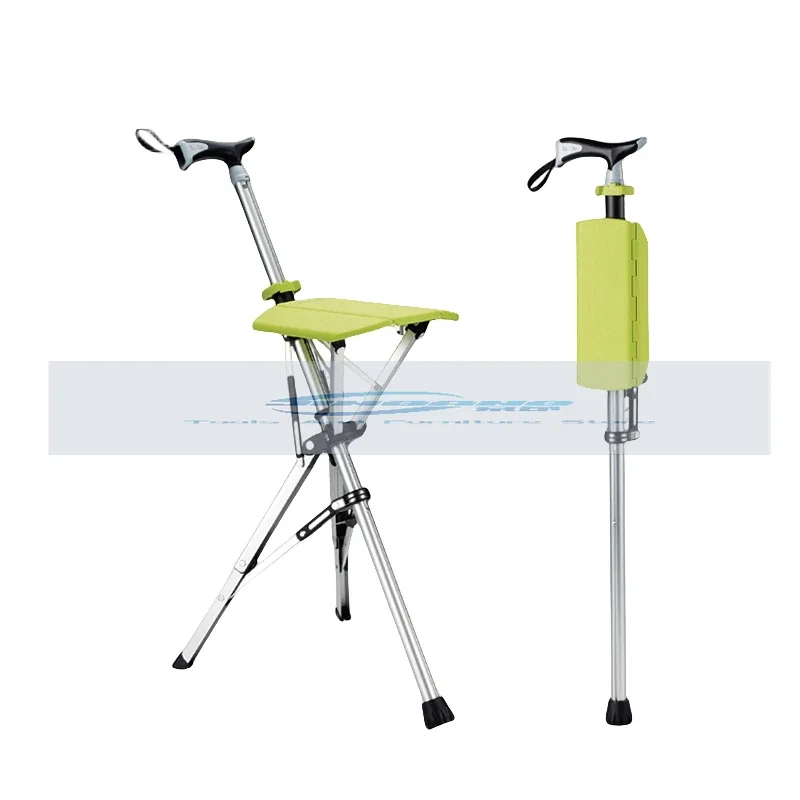 كرسي قصب محمول قابل للطي مانع الانزلاق ، كرسي طاولة ، عكاز كبار السن ، عصا مقعد ، تسلق