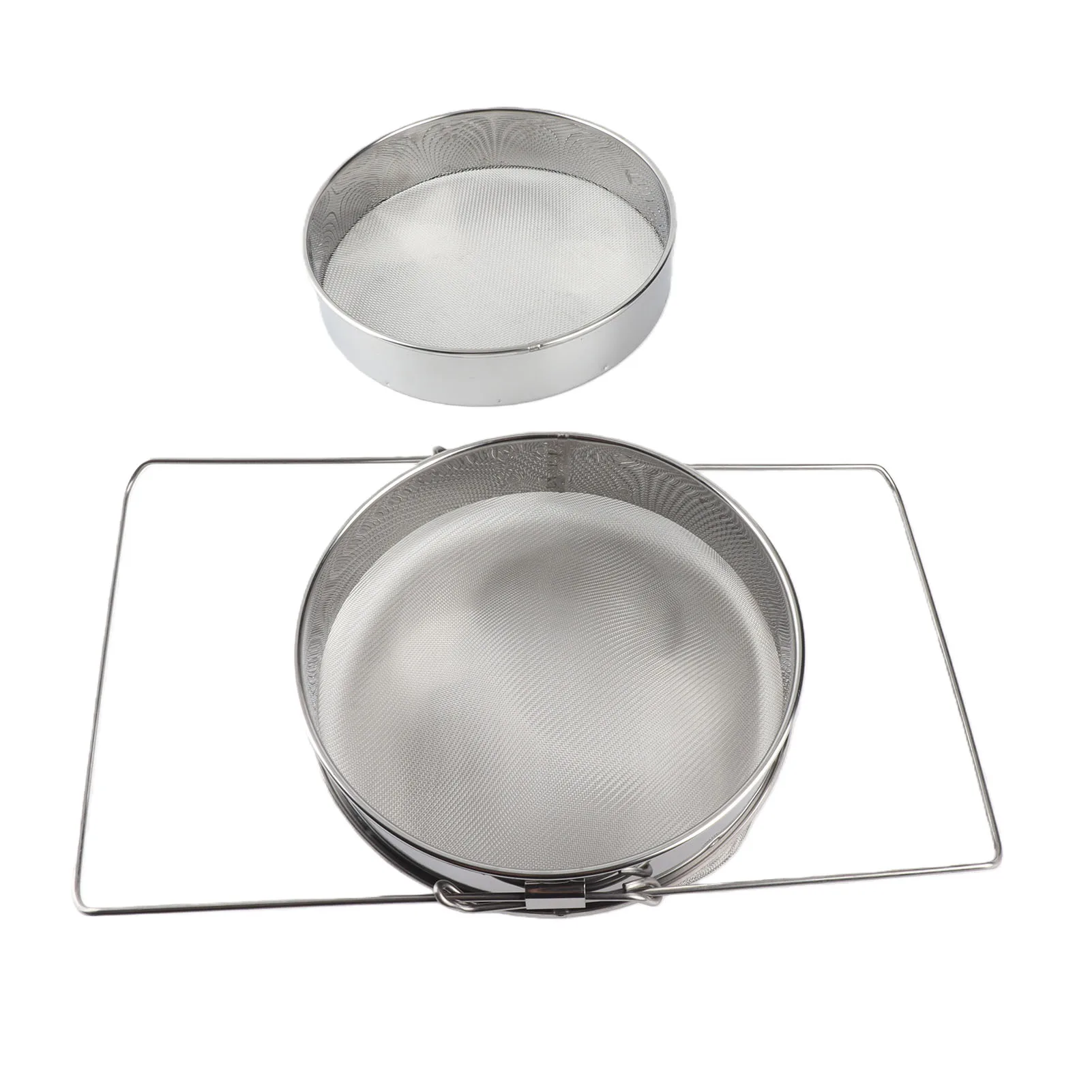 Double-Deck Stainless Steel Honey Strainer Double Screen Sieve Filter Durable Tank Filtration Honey Settling Beekeeping Tools