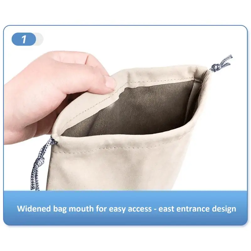 Drawstring Organizer Bag Flocking Storage Pouch For Small Vacuum Cleaner Multifunctional Organization Bag For Small Household