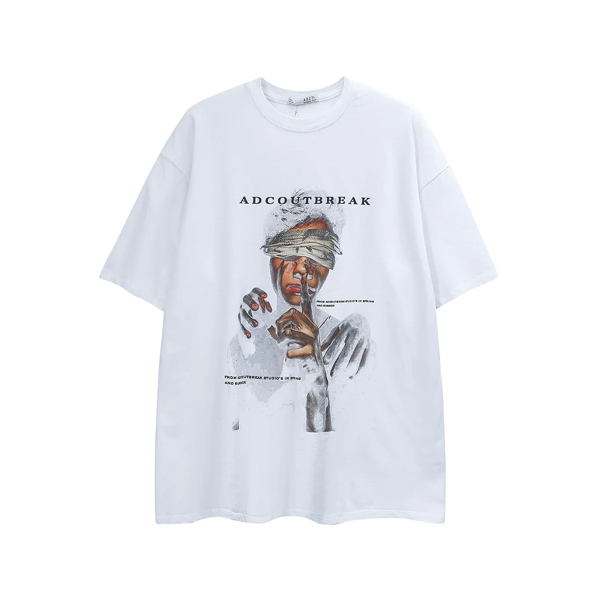 

T-shirt Summer Cotton Short-sleeved Cotton Printed Men's Summer Cotton Short-sleeved Cool Couple with The Same Trendy Round Neck