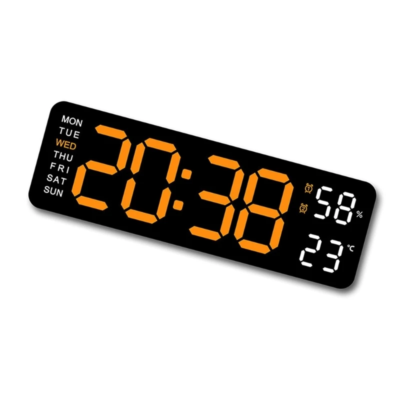 Adjustment Brightness Digital Clock with Alarm and Week Date Temperature Display