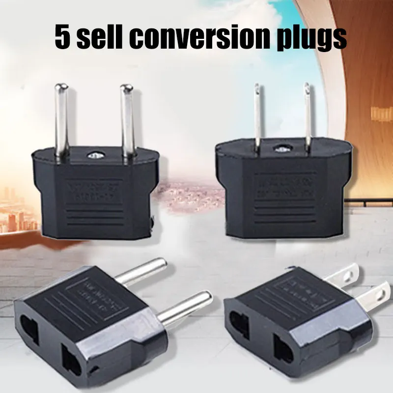 5pcs 110V to 220V Power Conversion Adapter Plug Travel Socket Converter Universal AC Power Adapter for Worldwide Travel Use