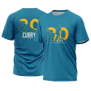 Quạt NBA quần áo ngắn tay áo tay áo, Star Stephen Curry Stamp, Extragranders, Ts sấy nhanh, đồ thể thao thông thường 12 Áo sơ mi NBA bán hàng chính - №2