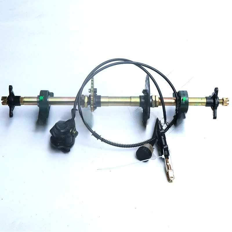 Suitable for kart rear axle four‑wheel motorcycle modification 71‑74cm rear brake foot brake three‑hole accessories