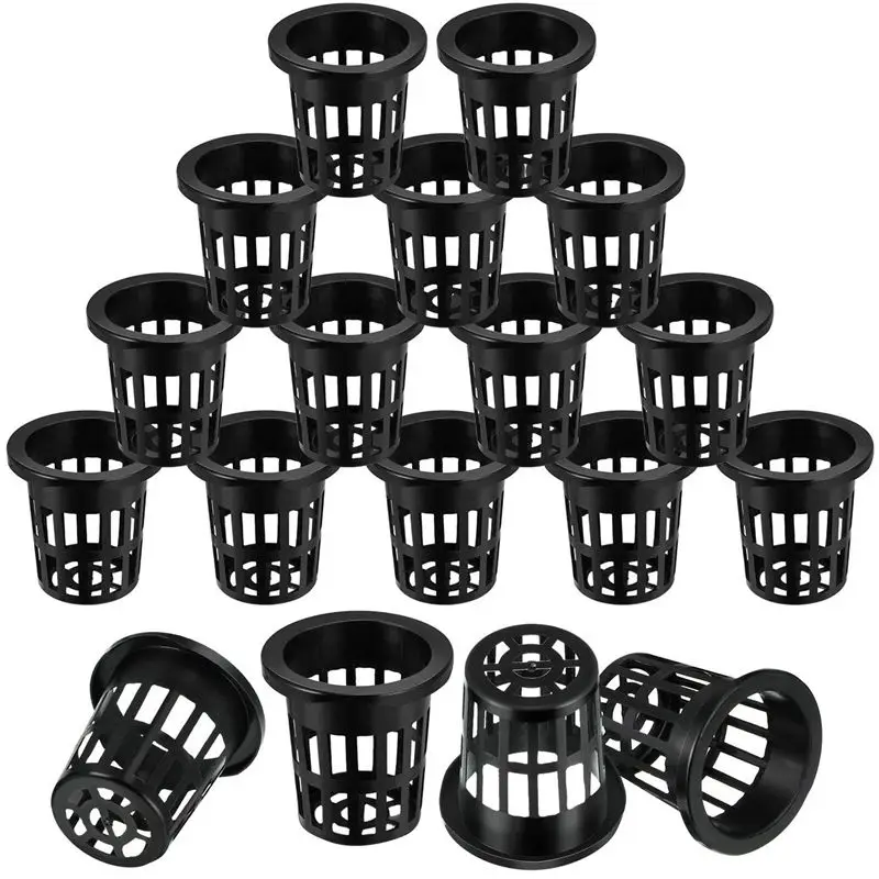 

ABMH-600 Pack 2.36 Inch Net Cups Slotted Mesh Wide Lip Filter Plant Net Pot Bucket Basket For Hydroponics Aquaponics Orchids