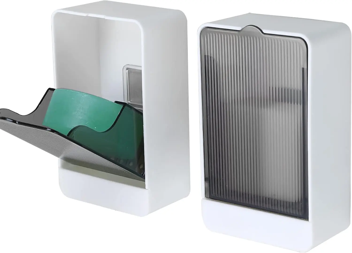 

Набор из 2-х самоводоотводящихся мыльниц с крышкой, настенный водонепроницаемый поддон для раковины или ванны, клей в комплекте, белый цвет