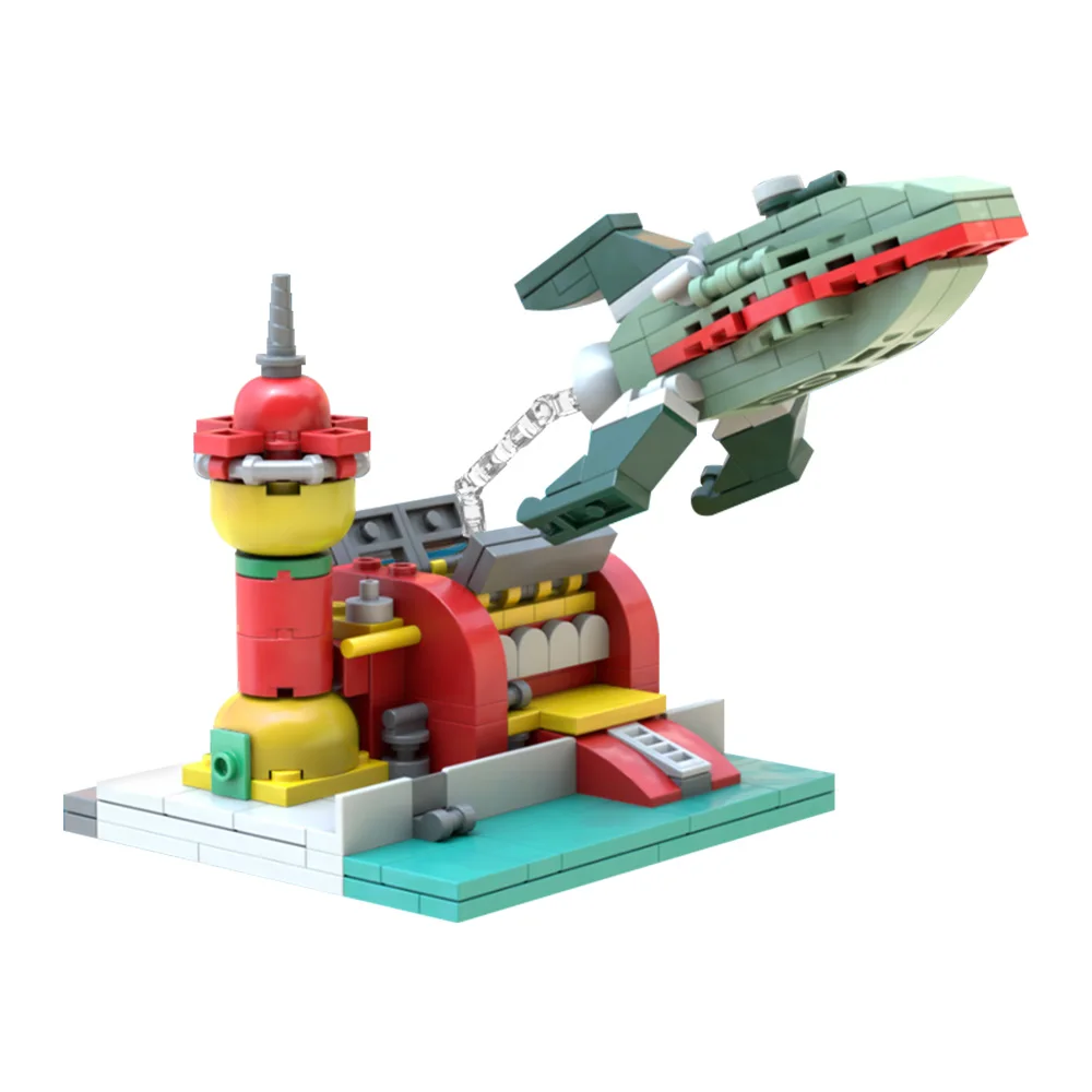 MOC Movie Futuramaeds Planet Express Ship Building Blocks Model Bendereds Robot Bricks diy Assembled Toy for Children Gift
