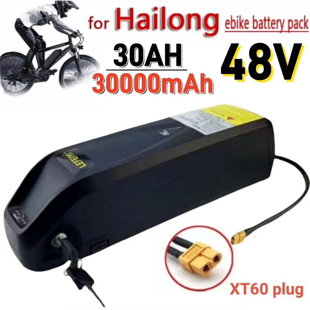 

100% Original 48V Hailong Battery 30Ah With BMS ，For 350W 500W 750W 1000W motor Electric Mountain Bike