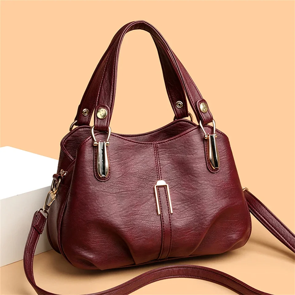 

Genuine Brand Leather Women Handbag Luxury Designer Shoulder Crossbody Bags Ladies Purse Messenger Tote Bag Female Commuting Bag