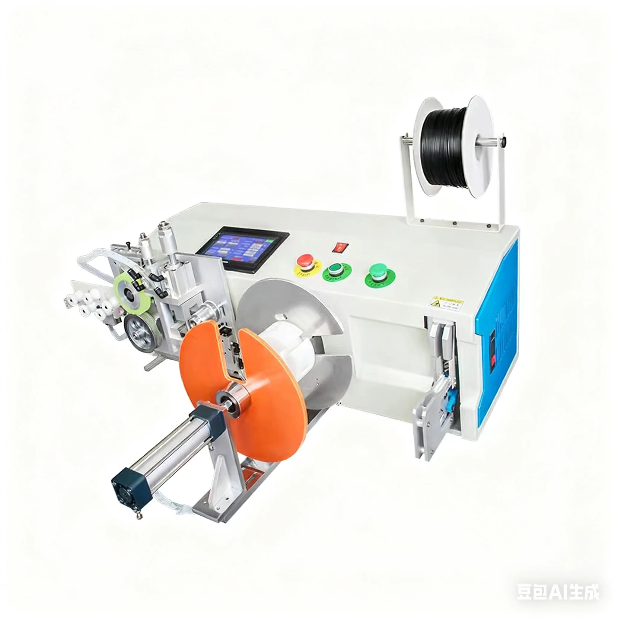 Automatic Wire Cutting Coil Winding Machine, AC 220V Welding Wire Reel Tying Making Device
