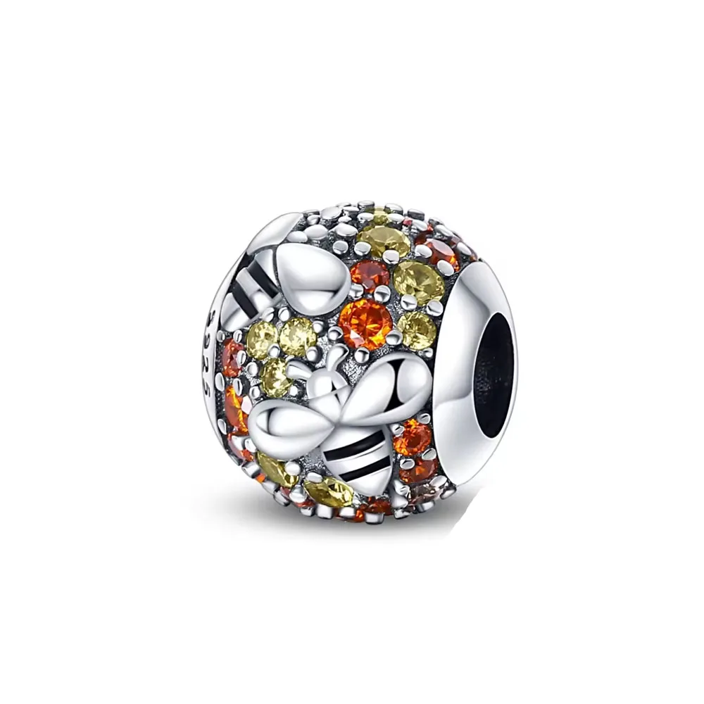 New Honeycomb&Snail&Bee Charm sunflower Bead Fit Original Bracelet DIY Accessory Jewelry 925Silver women Gift Daisy gold Pendant