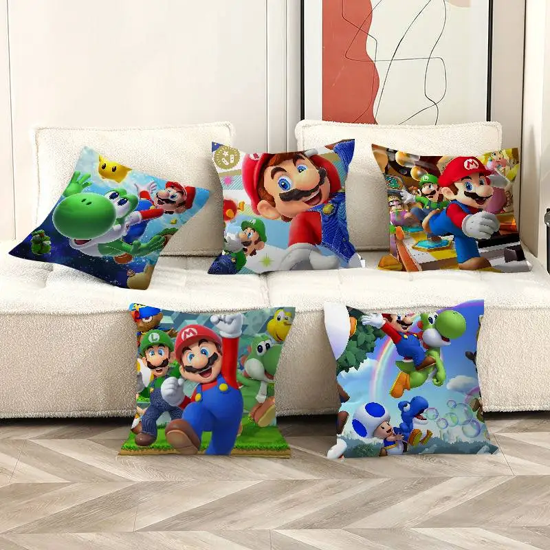 Game M-mario-O cartoon Pillow Anime Pillow Sofa Bed Head Pillow Cover Cushion Cover 45x45 cm Fashion