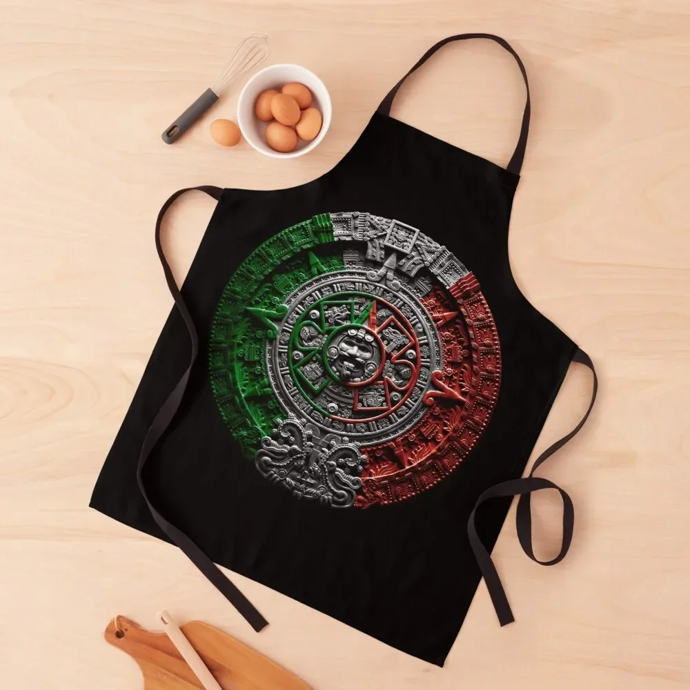 

aztec calendar mexico chicano Apron Costume Waiter Manicurists Apron