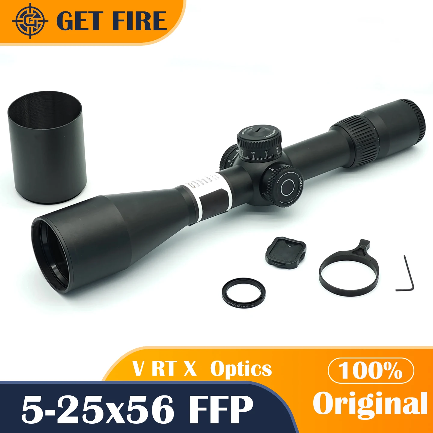 100% Original High-end Optics V*nom 5-25x56 FFP First Focal Plane Riflescope EBR-7C (MRAD) Reticle Rifle Scope Sight Lunetas