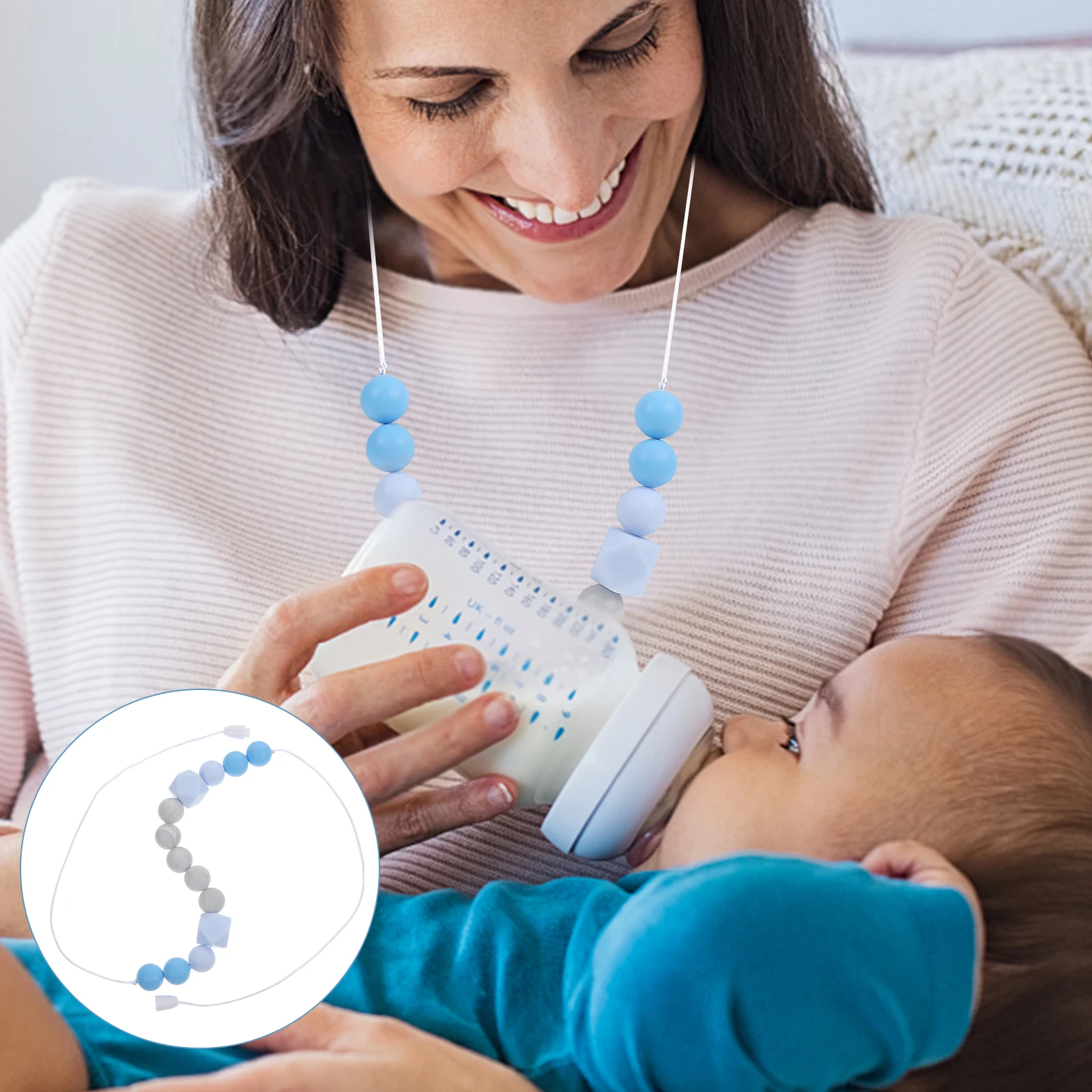 

Teething For Mom Soft Silicone Chew Necklace Nursing Teether Teethers Chewing s Chewy Necklace Babies Teething