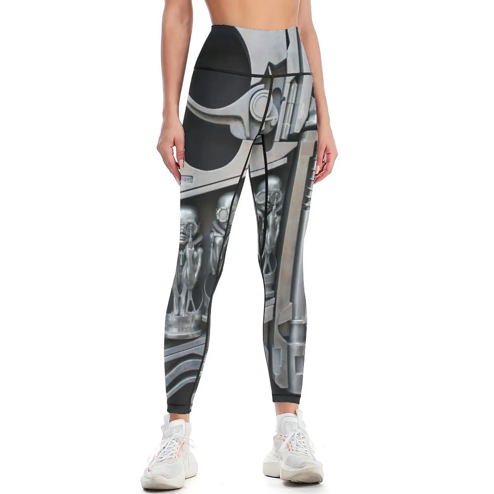 H. R. Giger Museum - Entrance Statue. Gruyeres, Switzerland Leggings Women sportwear sport set sport pants Womens Leggings