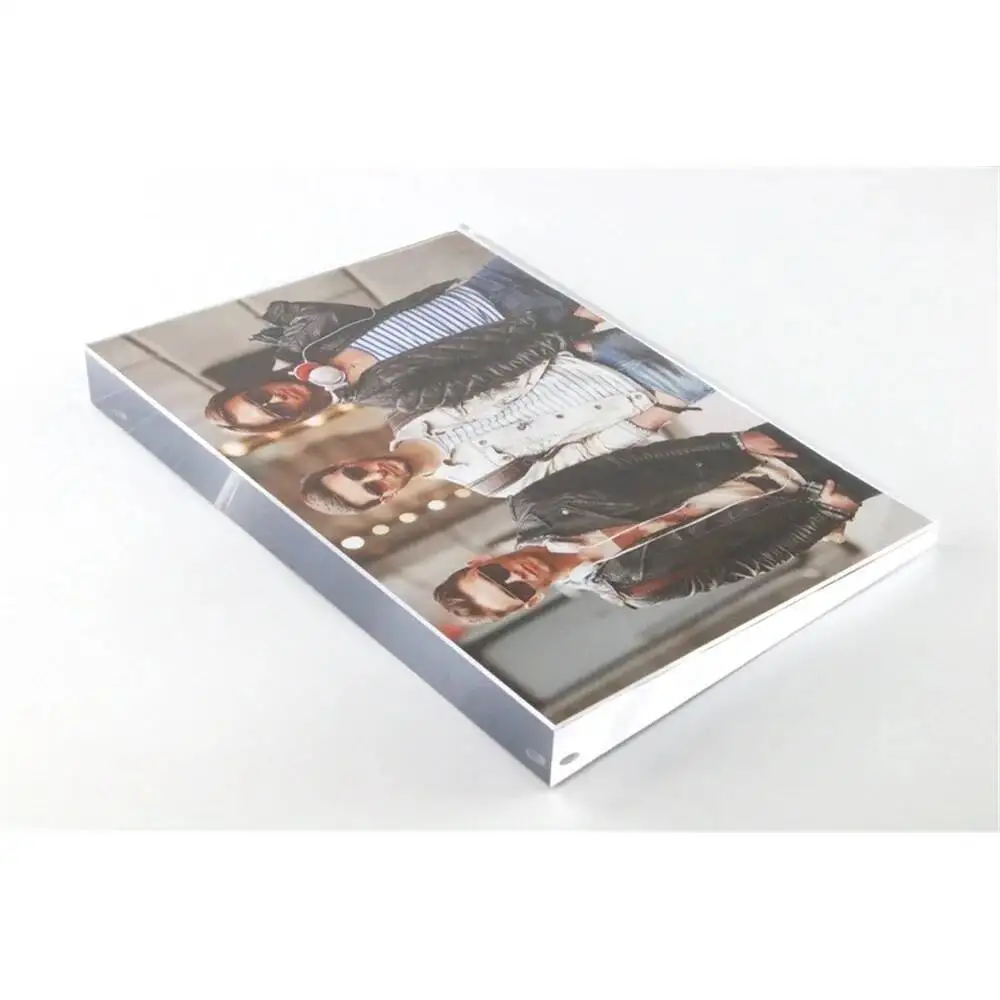 1PC A4 Table Acrylic Block Price Tag Display Stand Desk Sign Holder Rack Ad Photo Picture Frame Acrylic Advertising Poster Frame