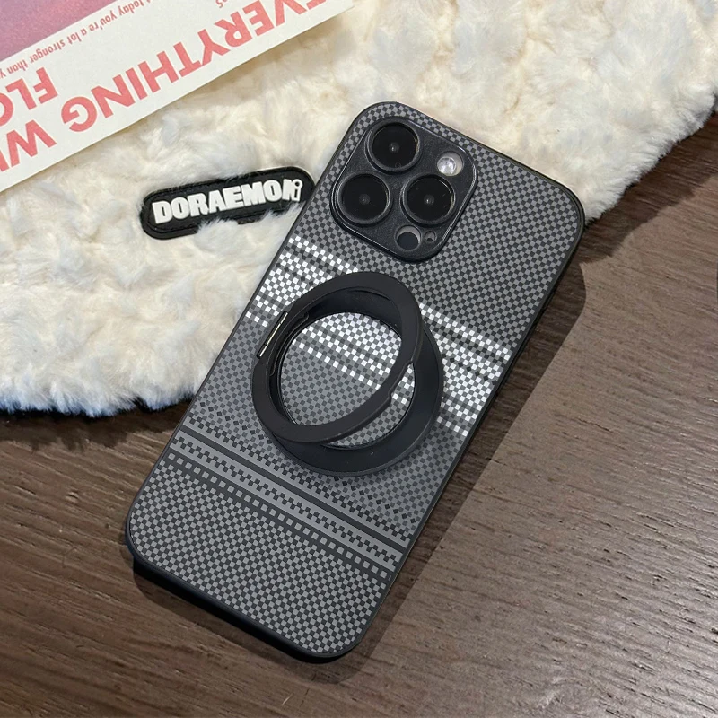 

Carbon fiber 360 Degree Rotating Magnetic Bracket Case For Google Pixel9Pro l8A l7Pro ProXL Strap Stand Kevlar Protection Cover