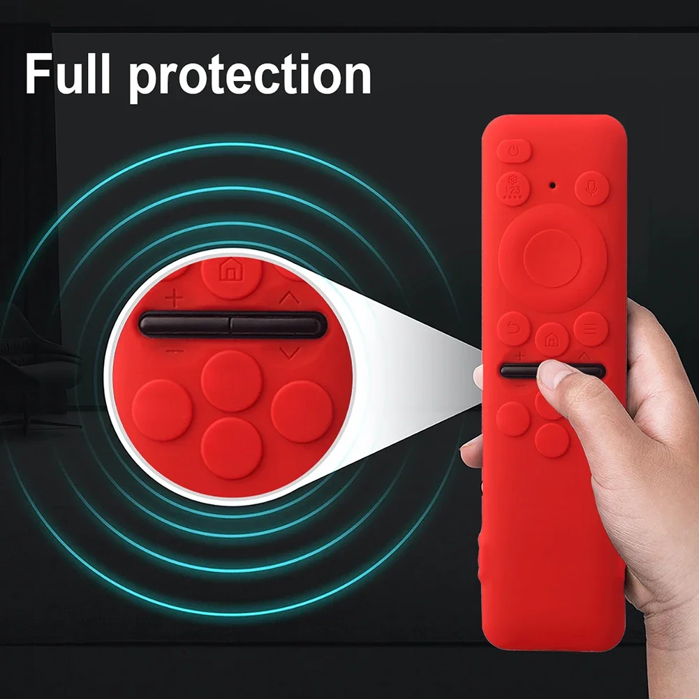 แขนป้องกันซิลิโคนกันกระแทก Anti-SLIP ที่ถอดออกได้ Lanyard สมาร์ททีวีสําหรับ Samsung BN59-01432A BN59-01432B BN59-01432D