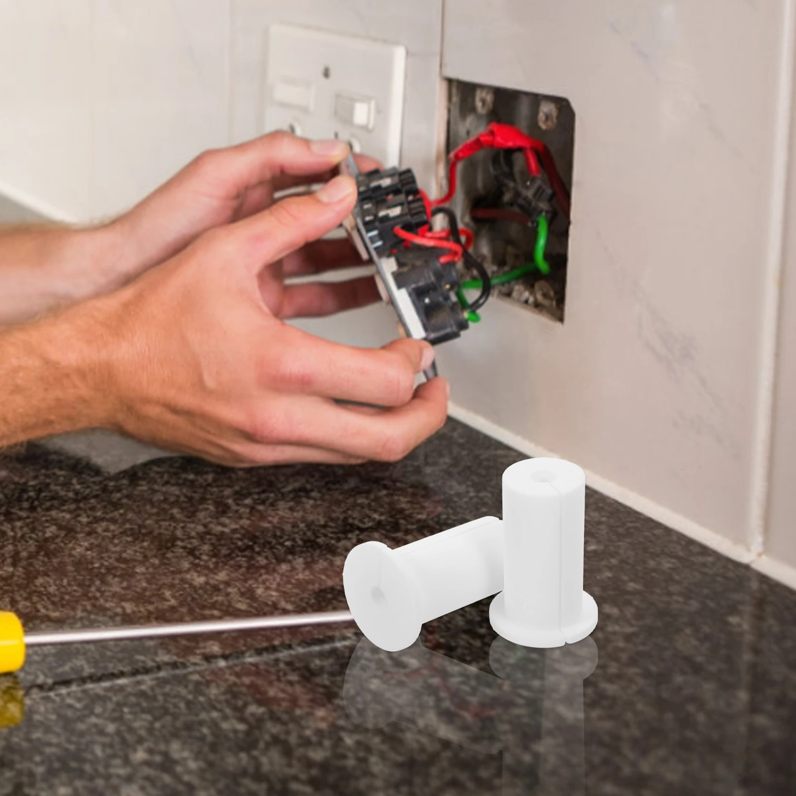 

2pcs Silicone Plugs Wall Hole Covers Easy Install Replacement Cable Protectors Decorative Functional Plug Accessories Silicone