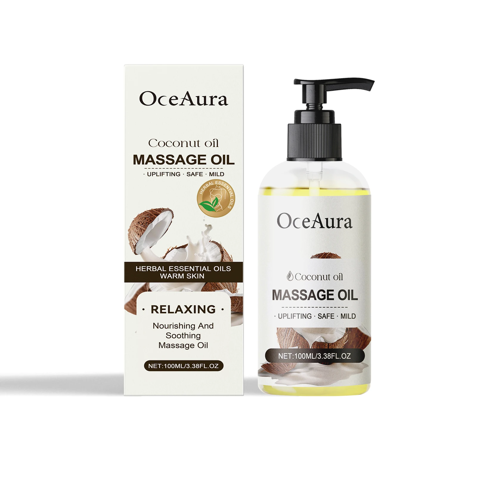 Hydrating Coconut Oil Deep Nourishing Smooth Skin Improve Dry Rough Mood Relax Body Oil Frankincense Essential Oil For Massage