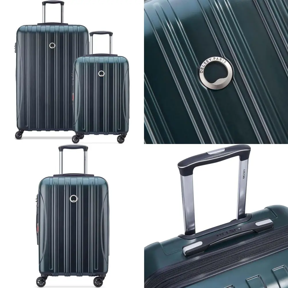 

Two-Piece Teal Expandable Spinner Luggage Set with Hardside, 21 and 28 Inch Travel Bags