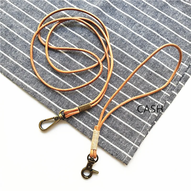 Genuine Leather Lanyard Neck Strap for Mobile Accessories