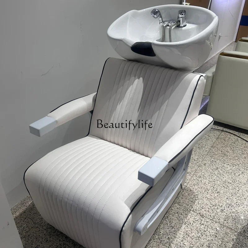 Shampoo Chair for Hair Salon Hairdressing Beauty Flush Shampoo Sitting Chair Punch Household