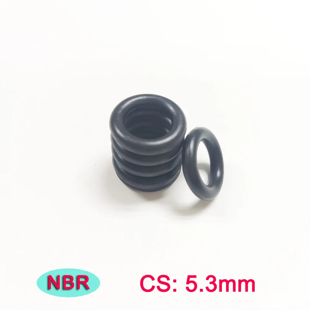 NBR Rubber Gaskets CS 5.3mm Nitrile Butadiene Rubber Seals O-Ring Washer Resistance To Oil Abrasion Machine Seal  Size: ID*CS