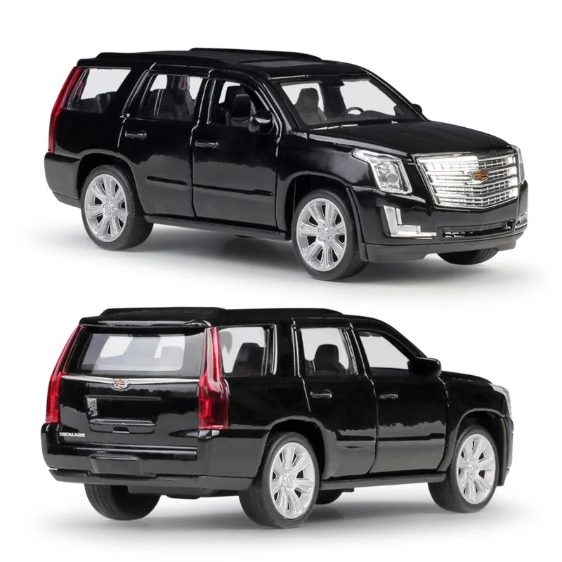 1/36 Cadillac Escalade SUV Toy Car Model Welly Diecast Vehicle Miniature Pull Back Free Wheels Collection Gift For Children Boys