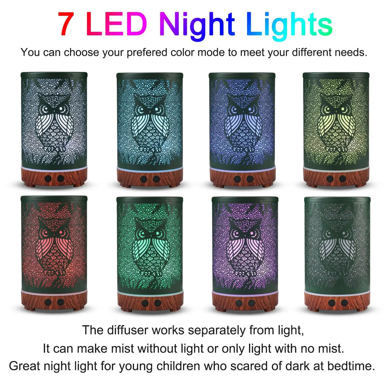 Nawilżacz z funkcją aromaterapii powietrza 200ml UK Plug Decor małe automatyczne wyłączanie bezwodne pulpit sowa rozpylacz zapachów dla jogi dziewczyny dzieci