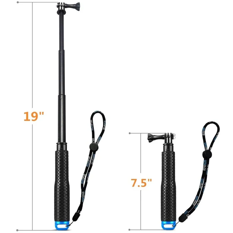 Handheld Extendable Gopro Selfie Stick Aluminum Monopod Go Pro Tripod for GoPro Hero 9 8 7 6 5 SJCAM SJ8 Sj6 Xiaomi Accessories