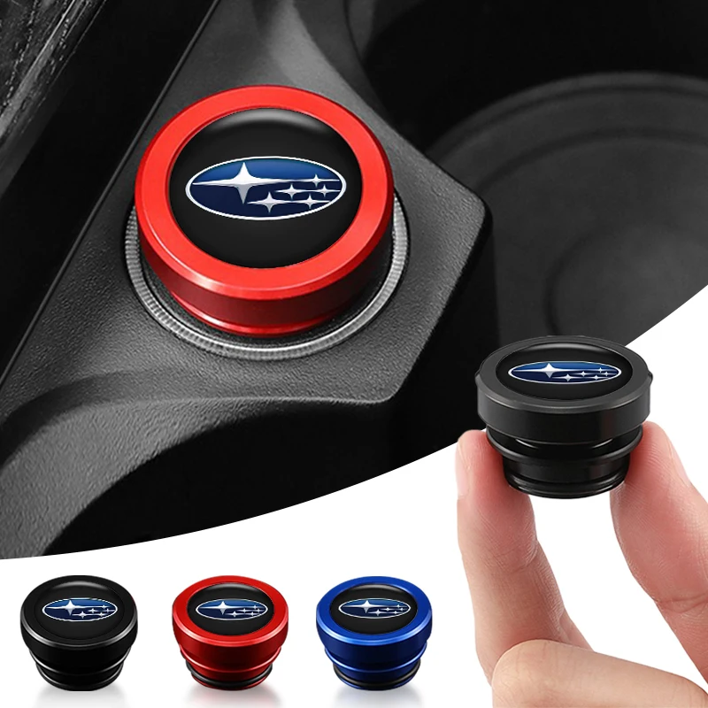 Car Cigarette Lighter Cover Eject Button Car Accessories Interior Metal Dust Cover For Subaru WRX Impreza Impreza Forester BRZ