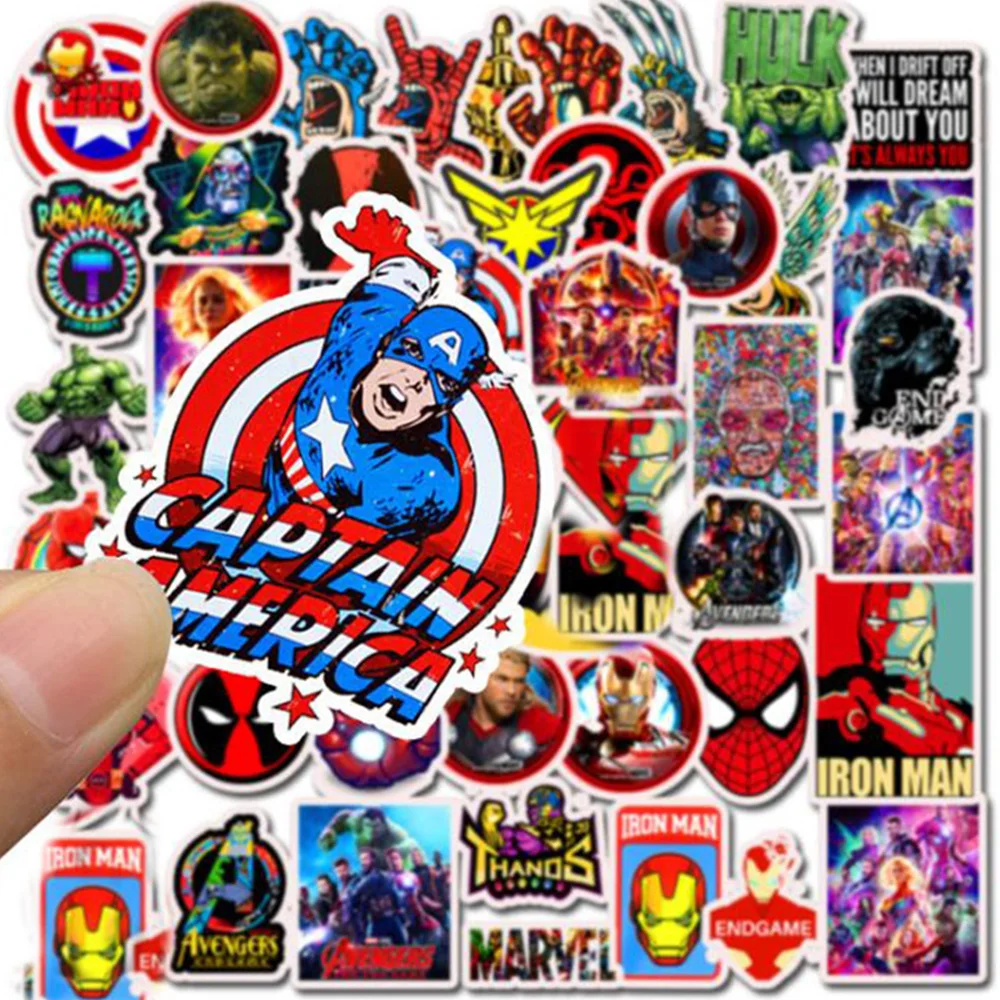 10/30/50PCS Disney Mix Marvel Superheroes Cartoon Sticker DIY Guitar Laptop Luggage Skateboard Graffiti Decals Fun for Kid