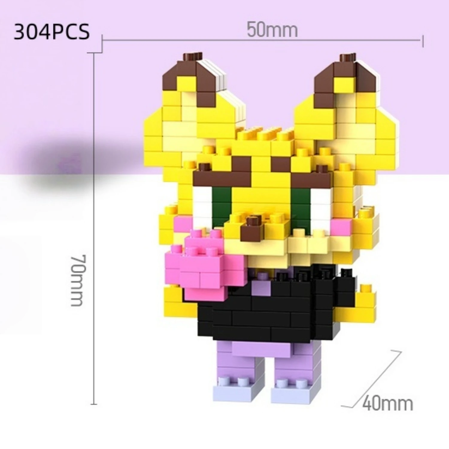 6 cm hoge deeltjesbouwstenen assemblage speelgoed mini desktop ornamenten kamerdecoratie Halloween Kerstmis anime cartoon kawaii
