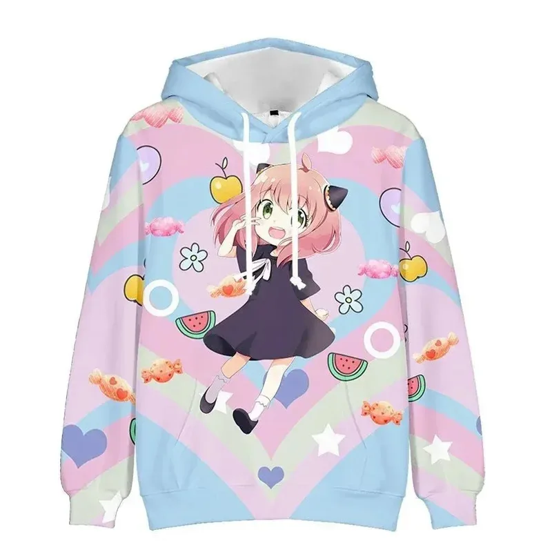 

Japanese Anime Girl Hoodie SPY X FAMILY Pullover 3D Print Anya Forger Girl Hoodie Oversized Ladies Hoodie New Women's Clothing
